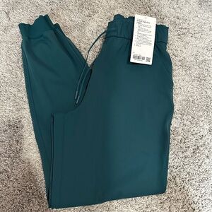 NWT Stretch High Rise Jogger Storm Teal Size 8
